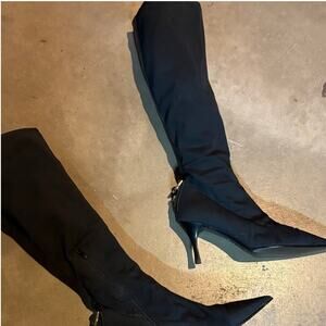 Gucci Black Stretch Over-The-Knee Boots - Horsebit Detail - SZ 36/ Us 6